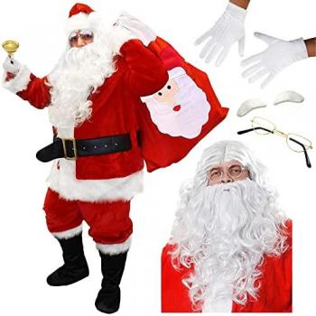 Men’s 3XL Deluxe Santa Suit – Red Color