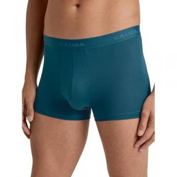 CALIDA Evolution Boxershorts Herren mit Softbund aus PIMA-Baumwolle, Türkis