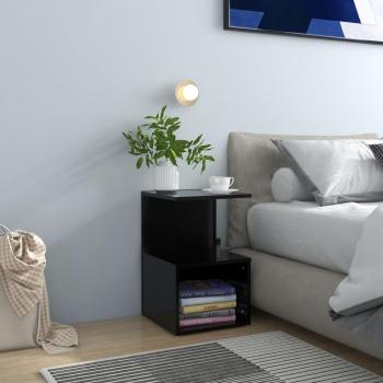 Estilo Urbano Mesita Nocturna Madera Negra 35x35x55 cm