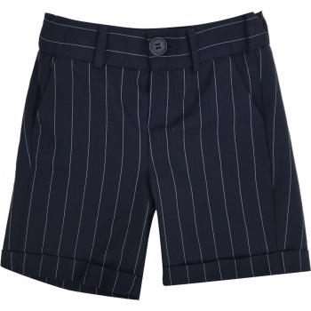Fay Junior Pantaloncino Gessato Misto Lana Vergine Blue Taglia 12M