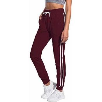 Sporthorse Damen-Trainingshose Weinrot XXL – Elastic‑Band Sweats