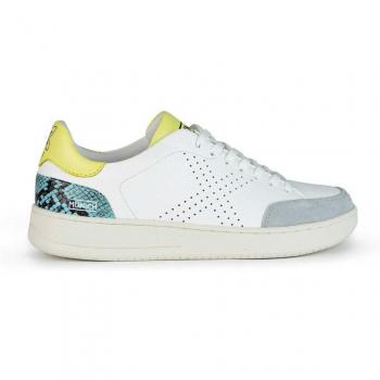 Munich X‑Court Sneaker Damen Weiß/Blau/Gelb – 43