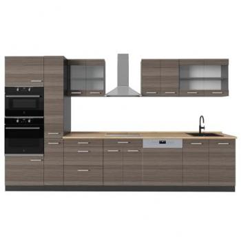 Cuisine complète R-Line 350 cm, couleur Gris Noble / Anthracite – Vicco