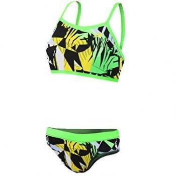 ZONE3 Damen High Jazz 2.0 Bikini, Schwarz/Gelb, 34