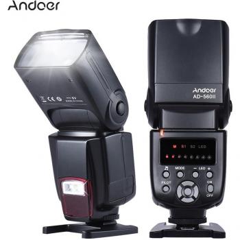Andoer AD-560II Speedlite with Remote Trigger and LED Fill Light