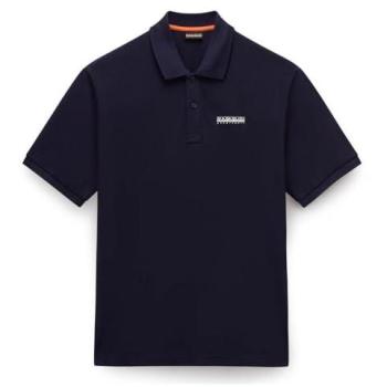 Bleu M Polo à Manches Courtes Napapijri