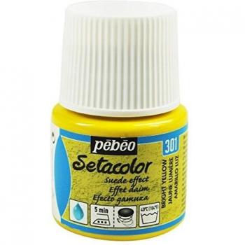 Pintura para Tela PEBEO Setacolor Efecto Ante Opaco 45ml Amarillo Luz