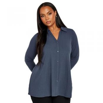 Size 34/36 Ribbed Collar Blouse