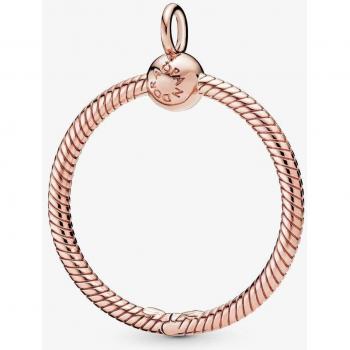 Roséeverkleideter Pandora Moments Anhänger, Medium O