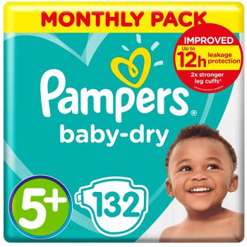 Pampers Einweg-Windeln Baby-Dry Größe 5+, 132 Stück