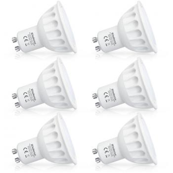 Set di Lampadine LED Gu10 Kakanuo 5 Watt, Calore Bianco 3000K, 500 Lumen, Equivalenti a 50W Alogene, Non-D