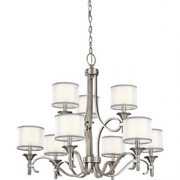 Lacey 9 Light Chandelier Antique Pewter E14