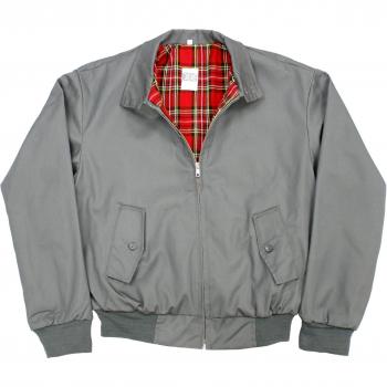 Grey Harrington Jacket with Tartan Lining