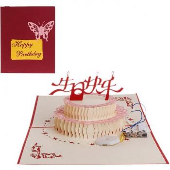 Gourmandise 3D Pop‑Up Carte de Vœux LED