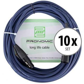 10er Set Pronomic Stage DMX3-10 DMX-Kabel 10 Meter