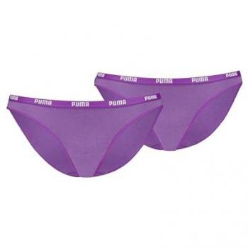 PUMA Damen Slips Violett 2er-Pack (603031001 022) Größe L