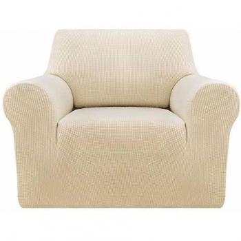 Revêtement jacquard neutre 1 place – housse pour fauteuil et canapé