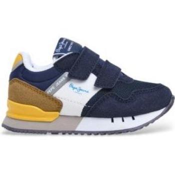 Pepe Jeans London Life Sneakers pour Garçon 25 (Marine) – Velcro