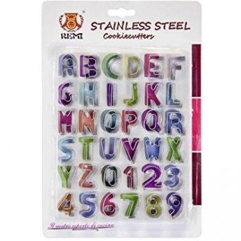 Alphanumeric Stainless Steel Cookie Cutter Kit – 36 Pieces (A‑Z, 0‑9)