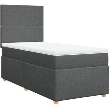 VidaXL Komfortbett Dunkelgrau 100x200 cm mit Matratze