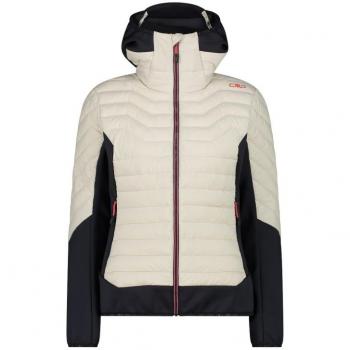 WinterGuard Beige Female S Ski Jacket – Waterproof, Windproof, Fixed Hood