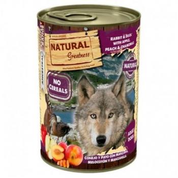 Lata Natural Greatness Conejo y Pato 400g