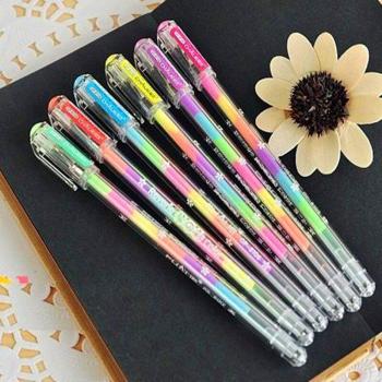 Papeterie créative de Corée du Sud, stylo gel 6 en 1