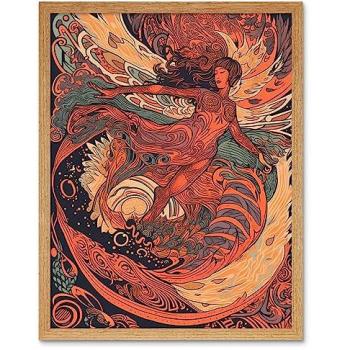 Nebula Dreamscape: 12x16 Art Print in Light Oak
