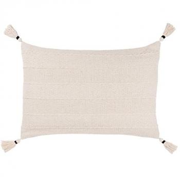 Natural Cotton Tasselled Filled Cushion 40cm x 60cm