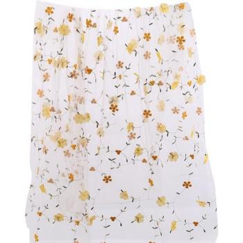 Chiffon Flower‑Embroidery 3D Floral Tulle Lace Fabric – Patterned Dress Fabric