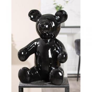 Tierfigur CASABLANCA BY GILDE Skulptur Bär Dekofiguren Gr. B/H/T: 32cm x 45cm x 25cm, schwarz