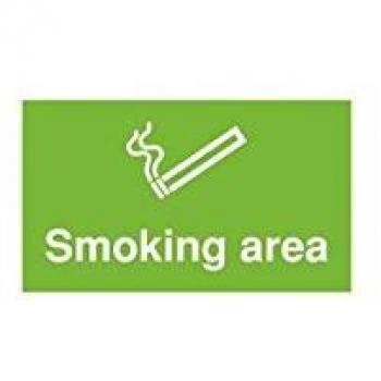 Safety Sign Smoking Area 300x500mm PVC MA04729R SR11143