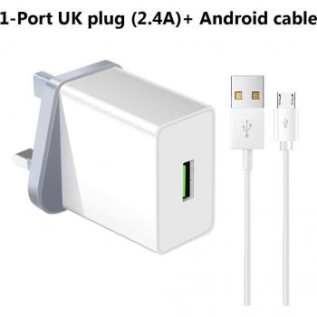 5V 2.4/3A UK Plug USB Fast Charger QC 3.0