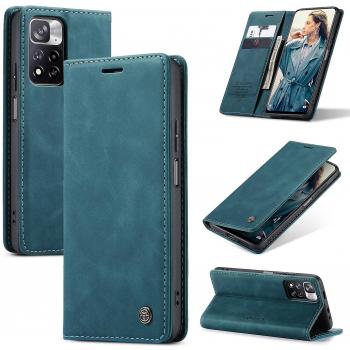 Funda Caseme de cuero para Xiaomi Redmi Note 11 Pro 5G en color azul