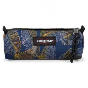Estuche Eastpak Benchmark Single Brize azul marino y naranja