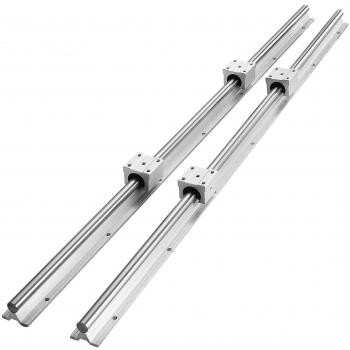 Vevor 2PCS Rails Linéaires 800 mm et 4PCS Blocs Roulement SBR16UU
