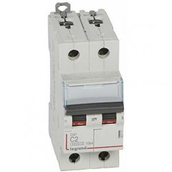 Disjoncteur DX³ 6000 vis/vis 2P 2A 10kA courbe C