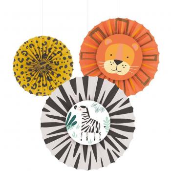 3 Rosettes Carton Safari Nature Faune Sauvage – Boîte d’Artisanat