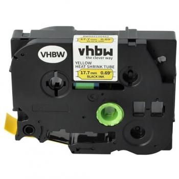 Vhbw 1× Brother LMHSe641 Label Printer Tape – Black on Yellow, Heat Shrink, 1.5m x 17.7mm