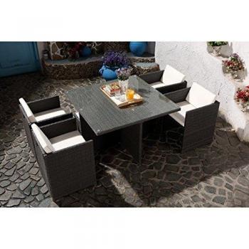 Salotto da Giardino 4 Posti Resina Intrecciata Grigio/Bianco Miami