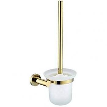Omnires Scopino da Bagno Ottone Dorato Vetro Opalino