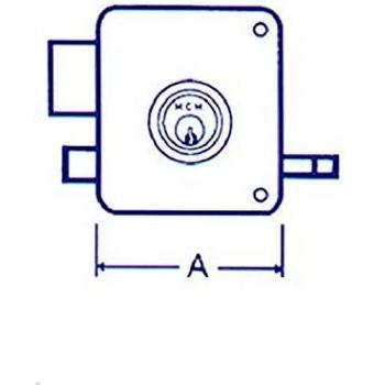 Left-Side Lock with Cylinder Profile 2525P-80