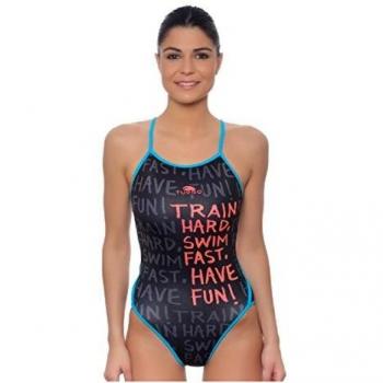 Turbo Damen Train Hard Bikini-Höschen, Schwarz, S