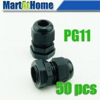 50PCS Waterproof PG11 Nylon Connector