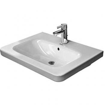 Duravit DuraStyle 80 cm Hochglanz Waschtisch mit Wondergliss und 1 Hahnloch