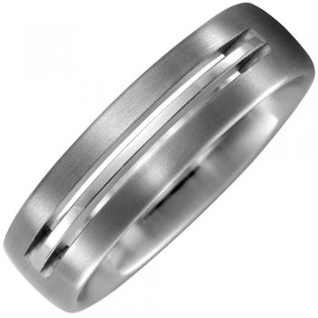 Jobo Titanring Damen Partner Ring matt Größe 66