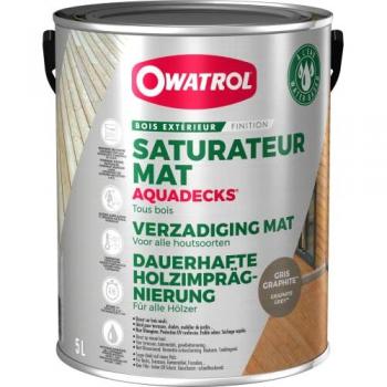 Owatrol saturateur bois à l'eau gris graphite 5L