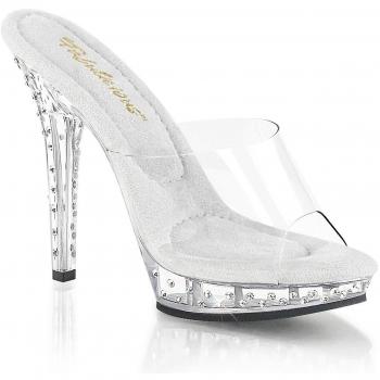 Fabulicious Transparente Stiletto-Pantoletten