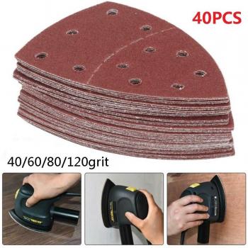 Hojas de lija para máquina de lijado de palma, 40 Uds., 152x105mm, grano 40/60/80/120