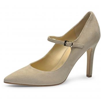 ILARIA Damen‑Pumps aus rauem Leder, beige Farbton, 42